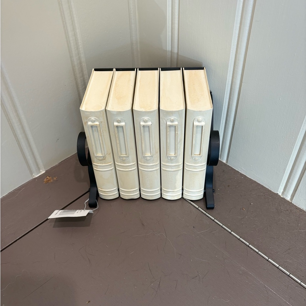 Classic White “Book” Set with Black Holder